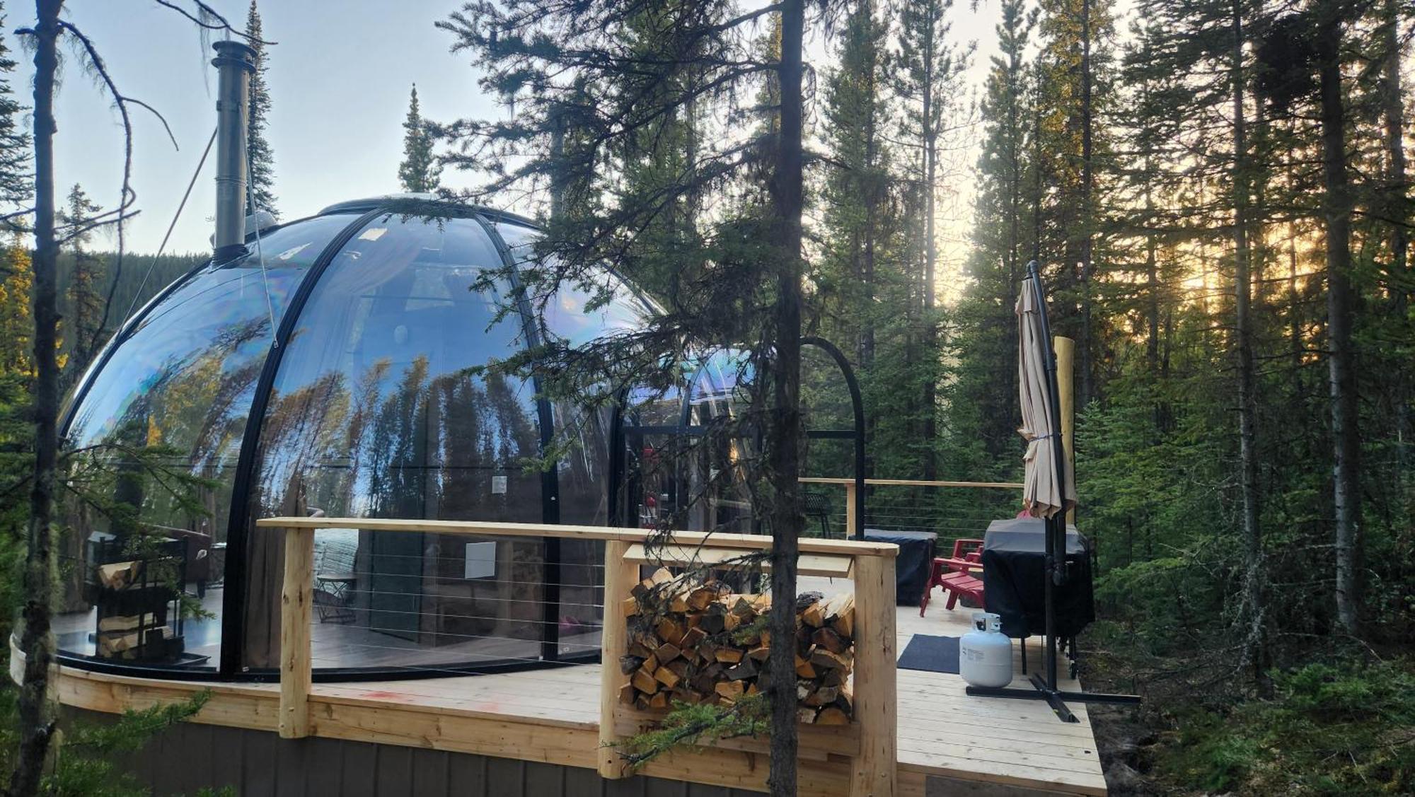 Rocky Mountain Escape Dome & Log Cabin Rentals - Rock Lake Rock Lake Lodge Provincial Park Eksteriør billede